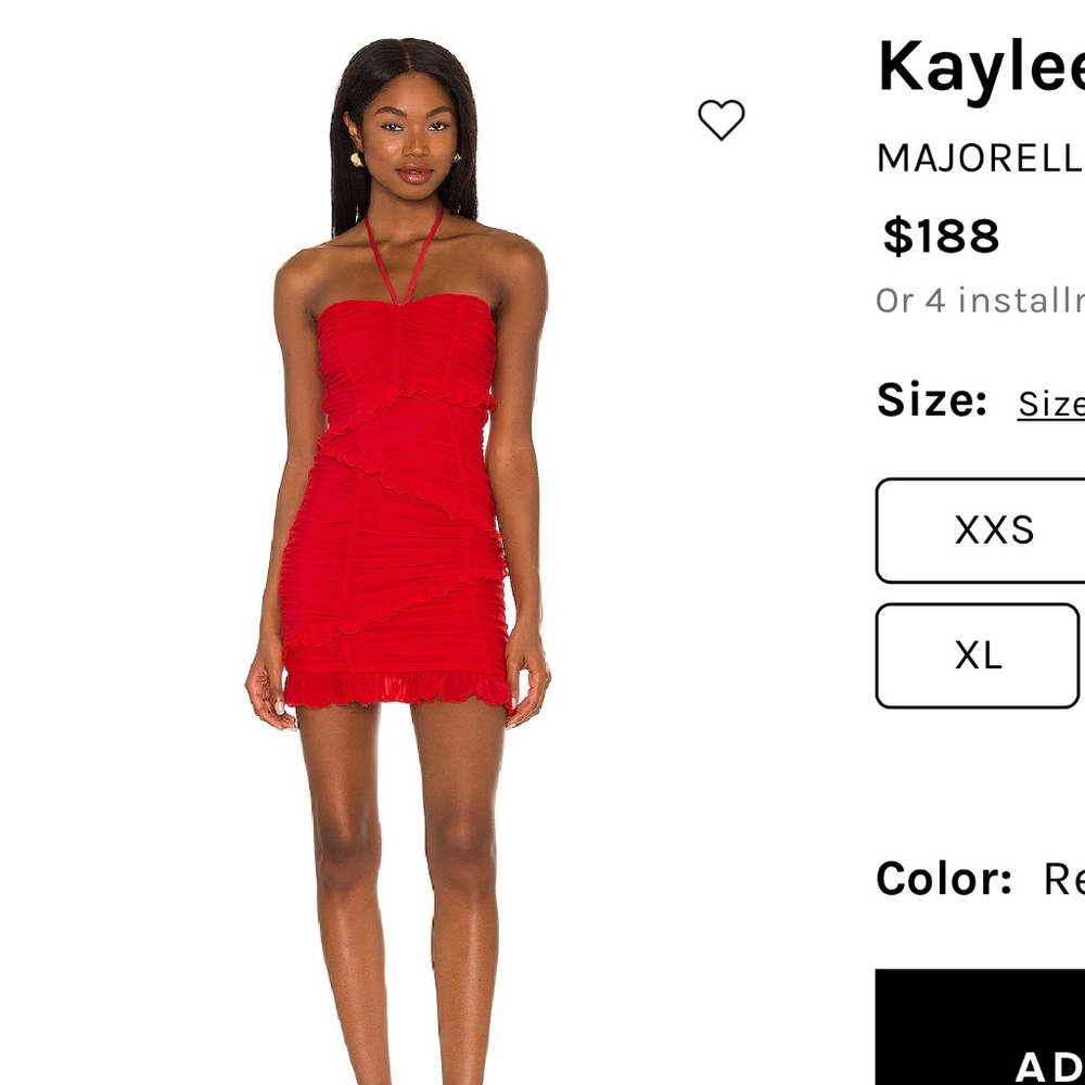 Majorelle Red mini dress Kaylee